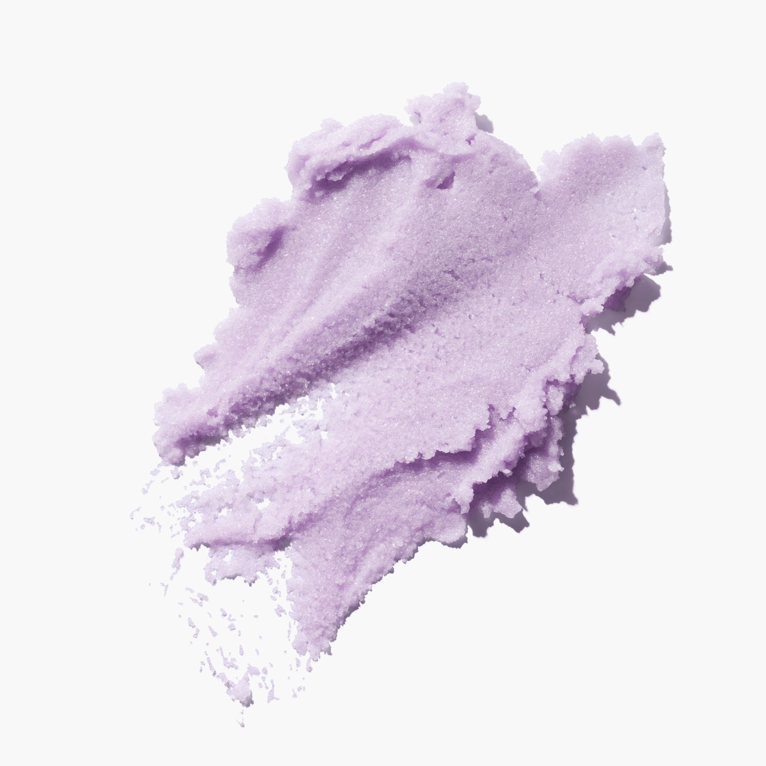 Close-up smear of light purple Amethyst body scrub