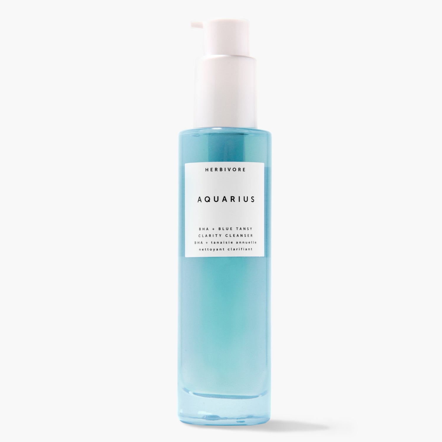 Blue bottle of Aquarius BHA + Blue Tansy Clarity Cleanser