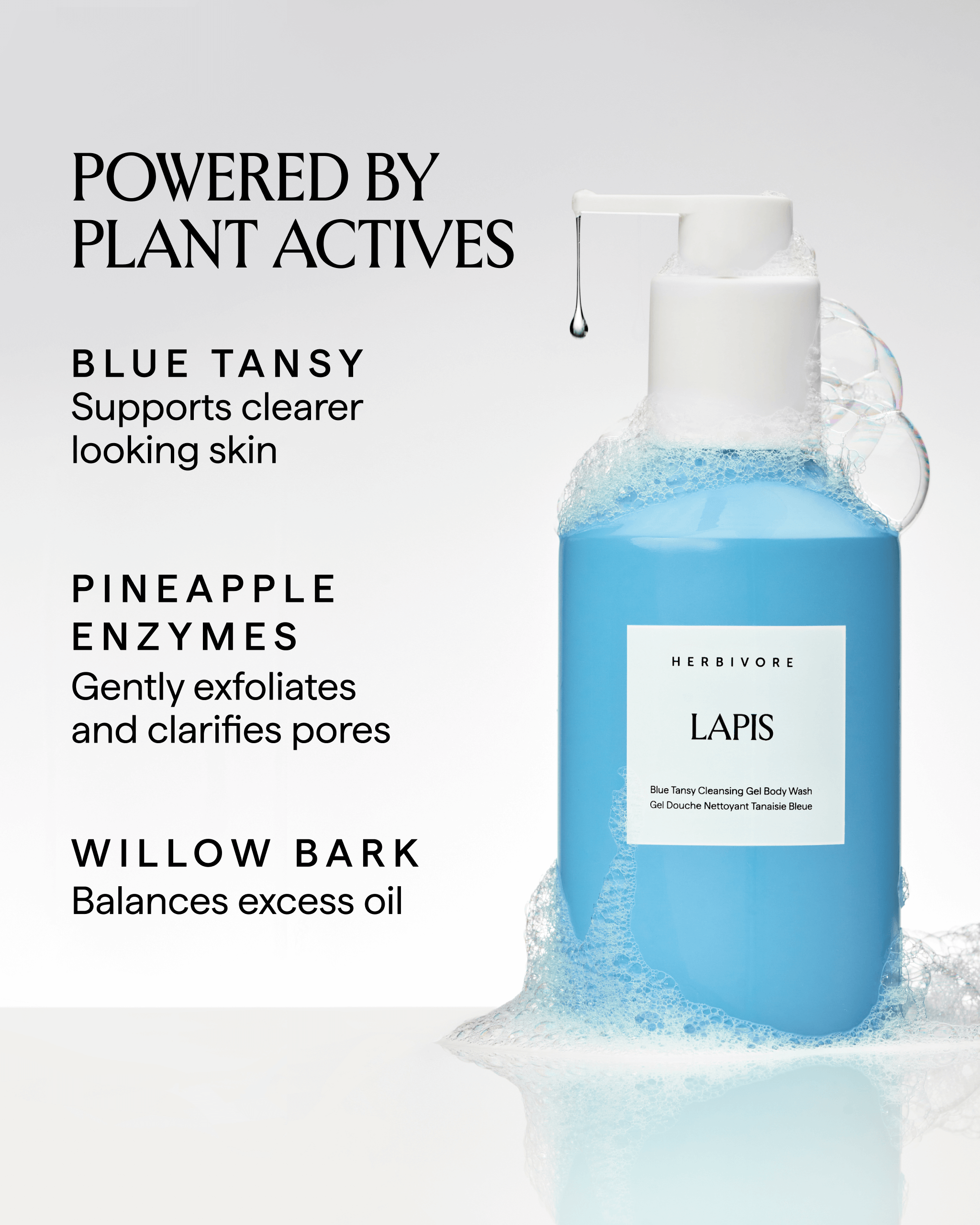 LAPIS Blue Tansy Cleansing Gel Body Wash – Herbivore Botanicals LAPIS Blue Tansy Cleansing Gel Body Wash – Herbivore Botanicals
